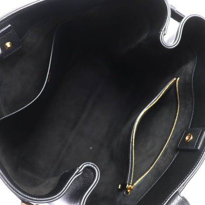 Celine 11685 Cabas Anais Triomphe Medium Leather Tote Bag Shoulder Black Made in Italy Women