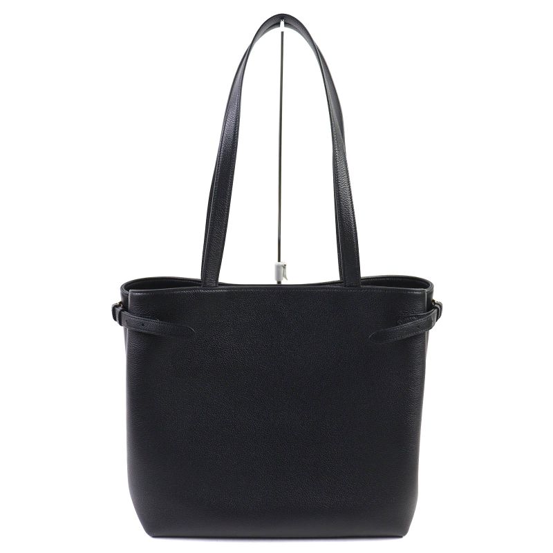 Celine 11685 Cabas Anais Triomphe Medium Leather Tote Bag Shoulder Black Made in Italy Women