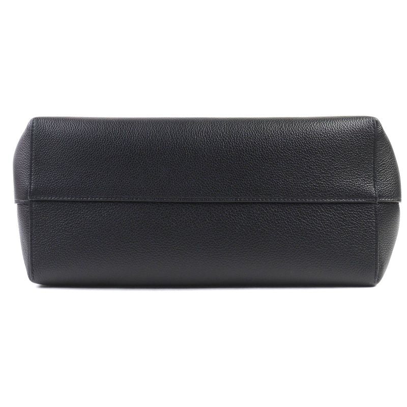 Celine 11685 Cabas Anais Triomphe Medium Leather Tote Bag Shoulder Black Made in Italy Women