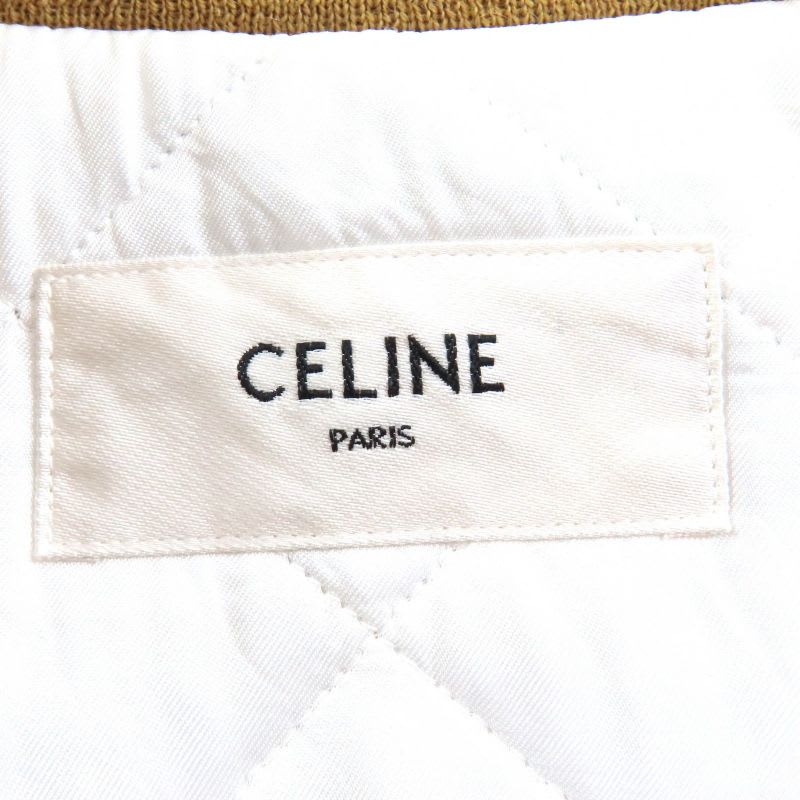 Celine 2 M Lucky Lovers Teddy Jacket Stadium Blouson Gold 34
