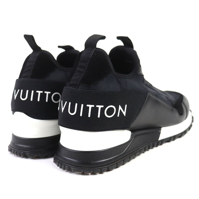 △louis Vuitton Run Away Line Leather LV Logo Monogram Fabric Leather Sneakers
