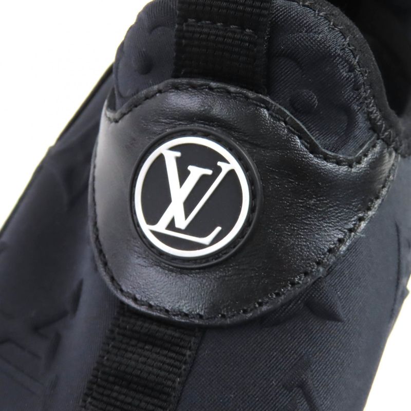 △louis Vuitton Run Away Line Leather LV Logo Monogram Fabric Leather Sneakers