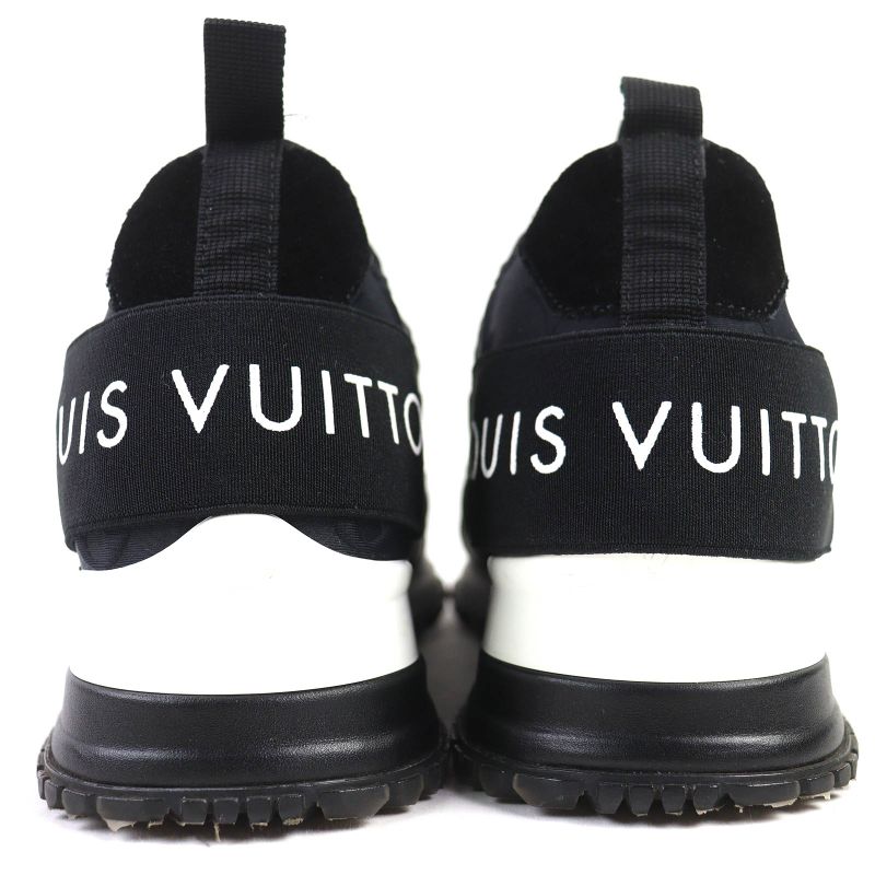 △louis Vuitton Run Away Line Leather LV Logo Monogram Fabric Leather Sneakers