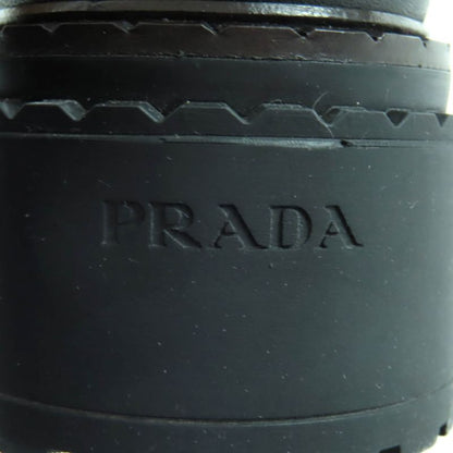 ◇prada 1u635n Mid-length Leather Long Boots With Triangle Logo Plate Black 36