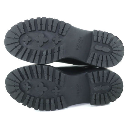 ◇prada 1u635n Mid-length Leather Long Boots With Triangle Logo Plate Black 36