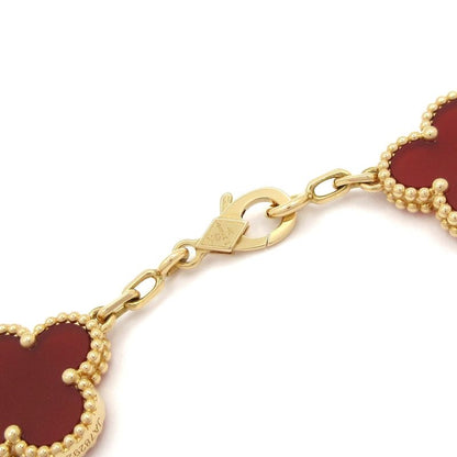 Van Cleef & Arpels Bracelet Vintage Alhambra 18k Yellow Gold X Red 5 Motifs