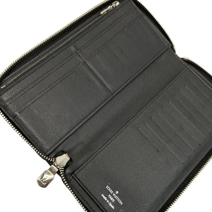 Louis Vuitton Long Wallet Taiga Zippy Wallet Vertical M30510 Blue Marine Leather