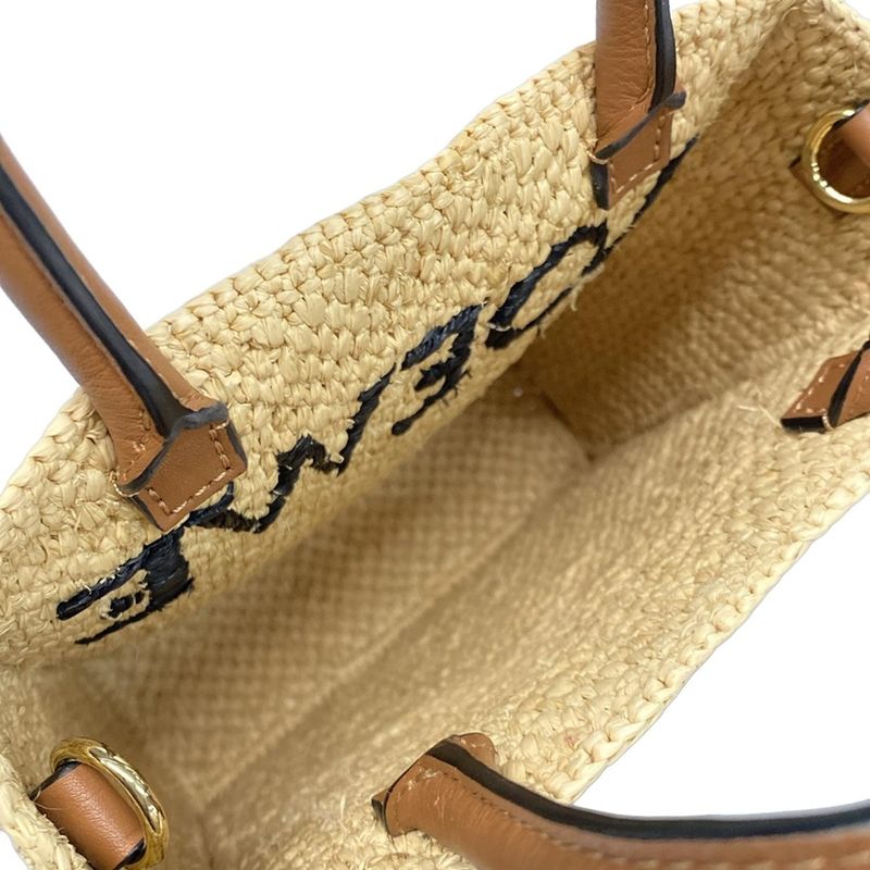 Loewe Tote Bag Standard A5 Tote Beige X Brown Leather