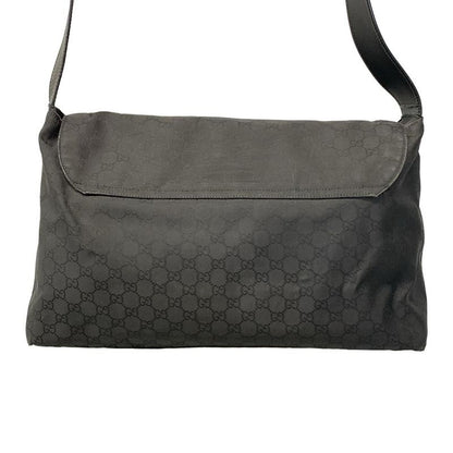 Gucci Shoulder Bag GG Pattern 272350 Black Leather