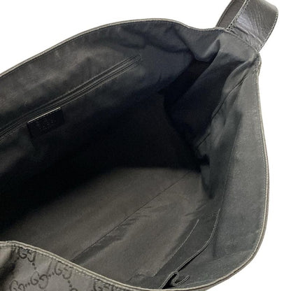 Gucci Shoulder Bag GG Pattern 272350 Black Leather
