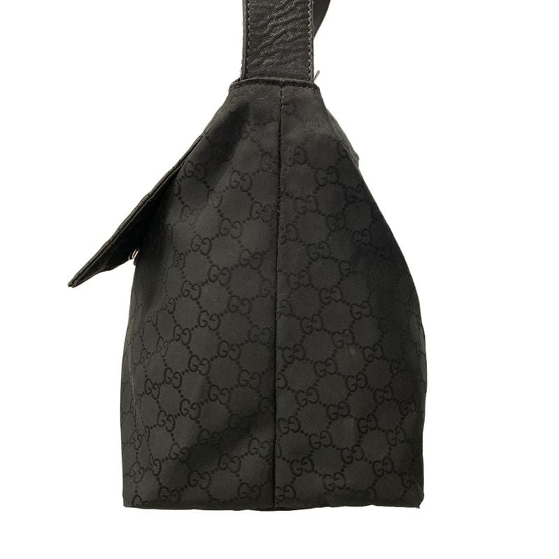 Gucci Shoulder Bag GG Pattern 272350 Black Leather