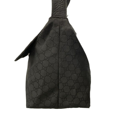 Gucci Shoulder Bag GG Pattern 272350 Black Leather