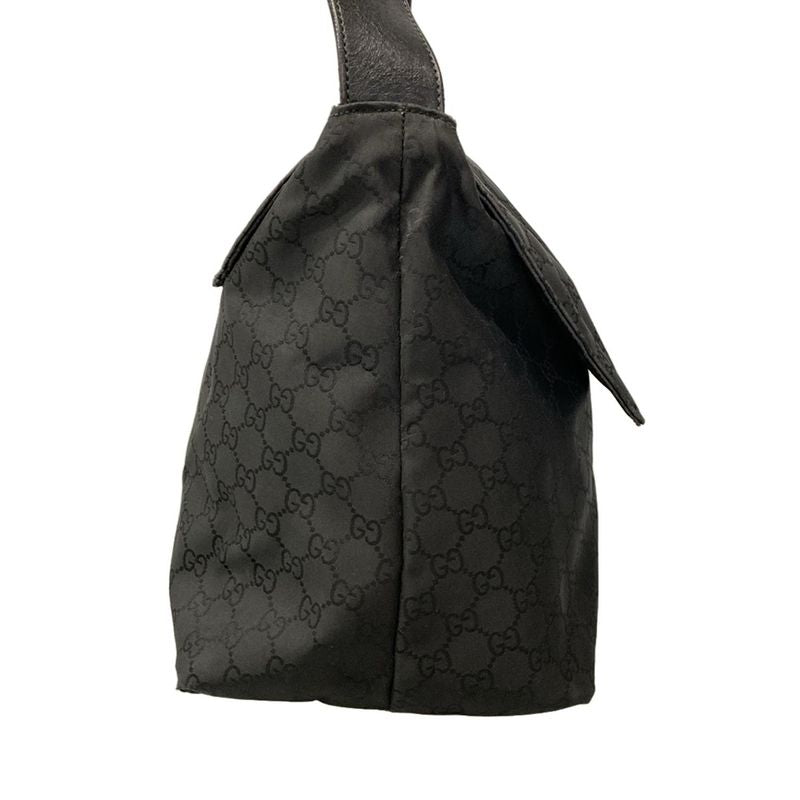 Gucci Shoulder Bag GG Pattern 272350 Black Leather