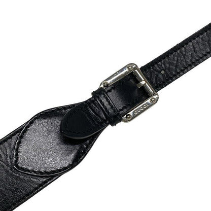 Gucci Shoulder Bag GG Pattern 272350 Black Leather