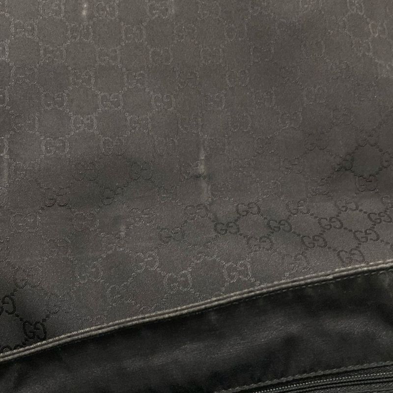 Gucci Shoulder Bag GG Pattern 272350 Black Leather