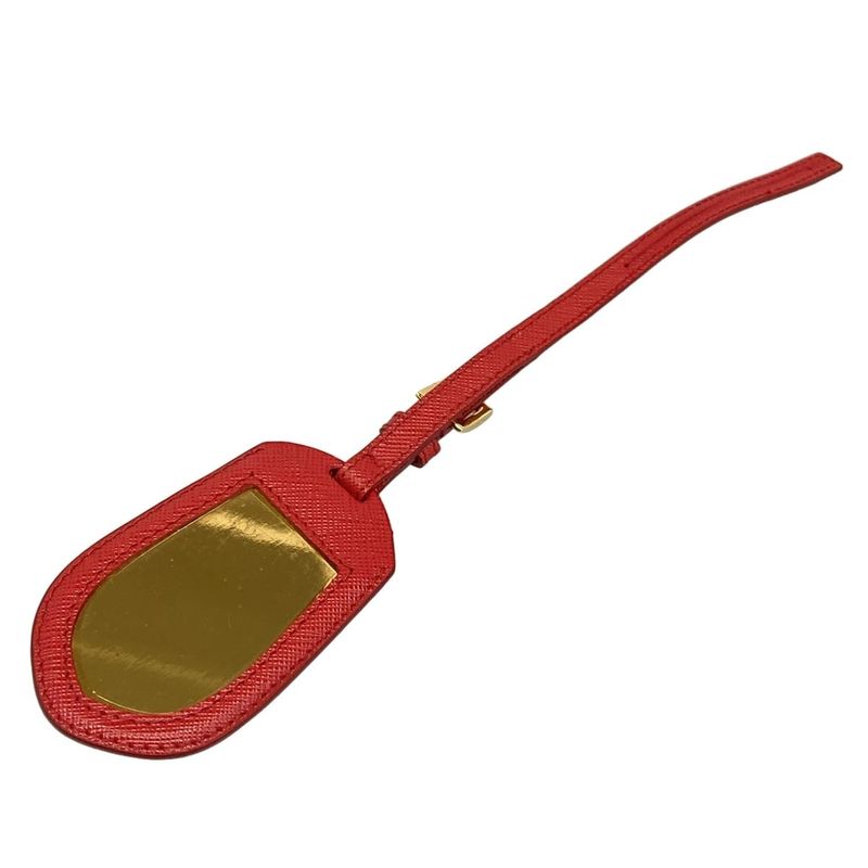 Prada Key Holder (Charm) Red X Gold Bag Charm Monkey Mirror Leather