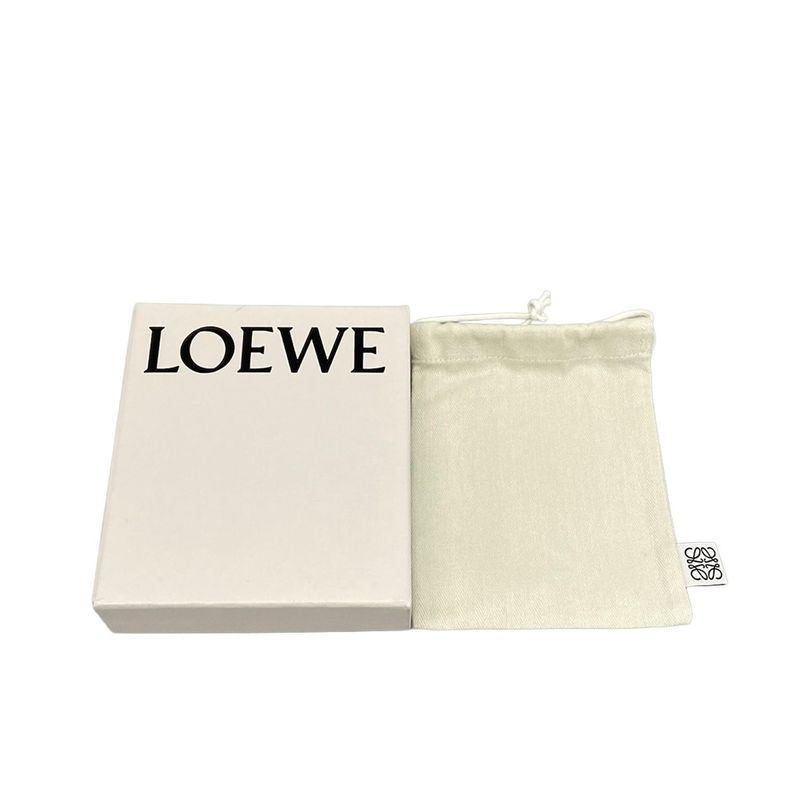 Loewe Card Case Puzzle Stitch Plain Card Holder C510320x03 Beige Leather
