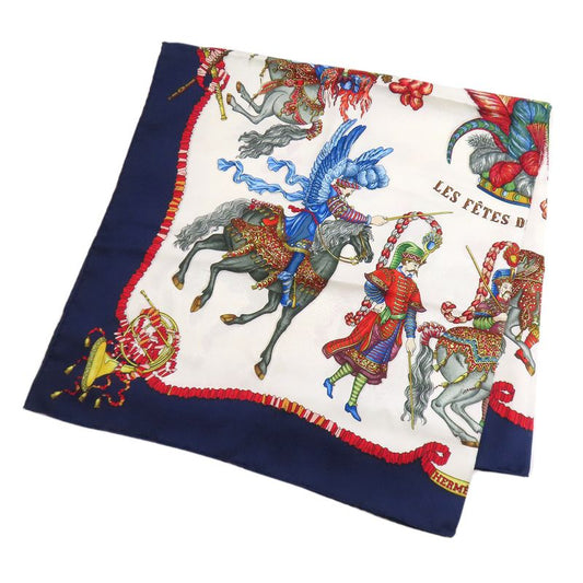 Hermes Kare90 Celebration Of The Sun King Scarf Silk Women's