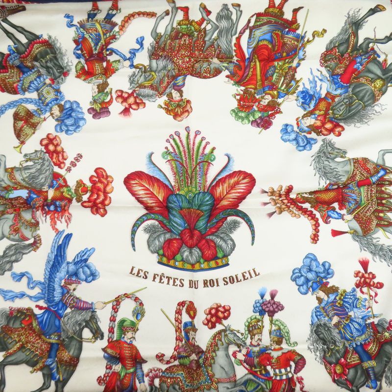 Hermes Kare90 Celebration Of The Sun King Scarf Silk Women's