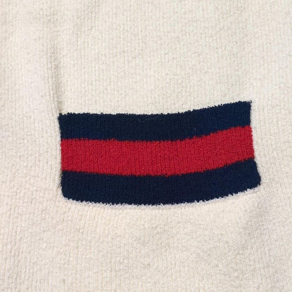 Gucci Cardigan Size S Women's - 459742-X7a05 Ivory X Dark Navy X Red Long Sleeve