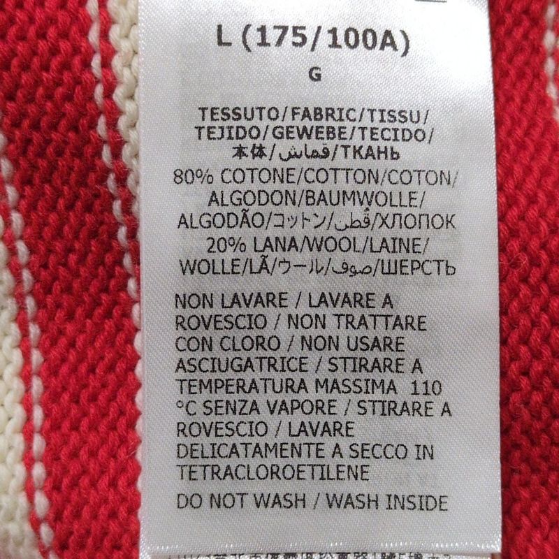 Gucci Long Sleeve Sweater Size L Women's - 740585 Xkc6g Ivory X Red Crew Neck