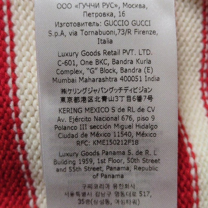 Gucci Long Sleeve Sweater Size L Women's - 740585 Xkc6g Ivory X Red Crew Neck