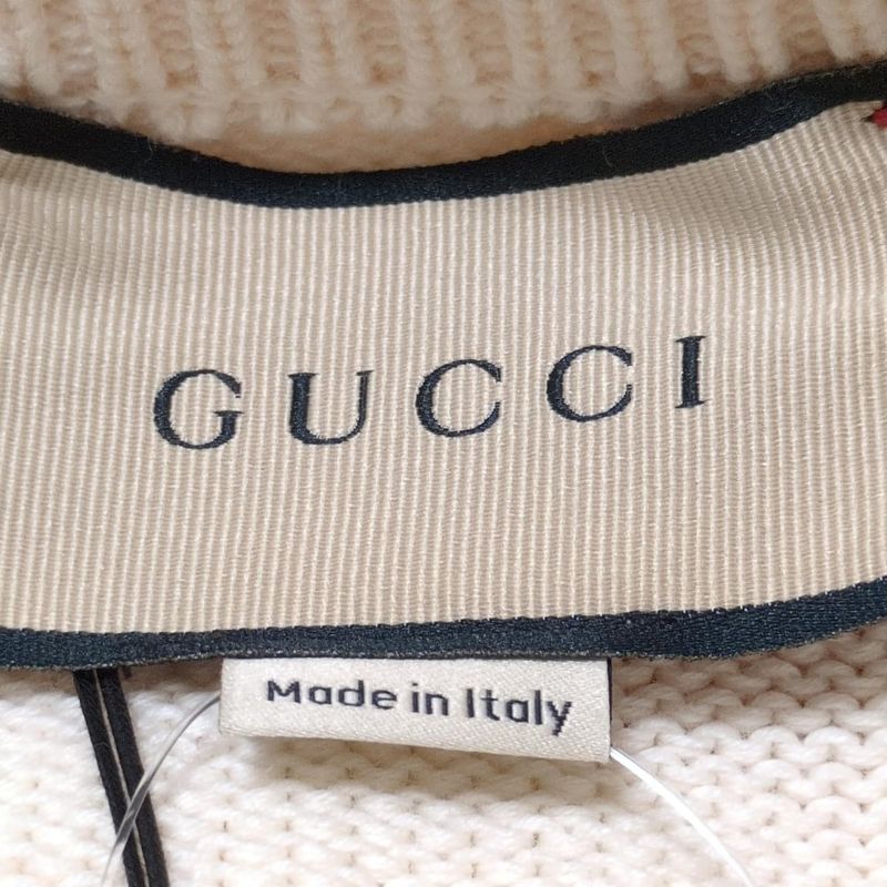 Gucci Long Sleeve Sweater Size L Women's - 740585 Xkc6g Ivory X Red Crew Neck