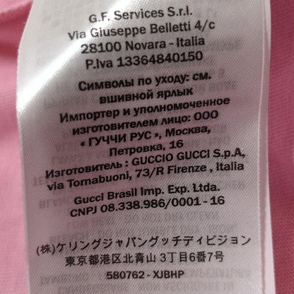 Gucci Short Sleeve T-Shirt Size L Women's - 580762-Xjbhp Pink Crew Neck