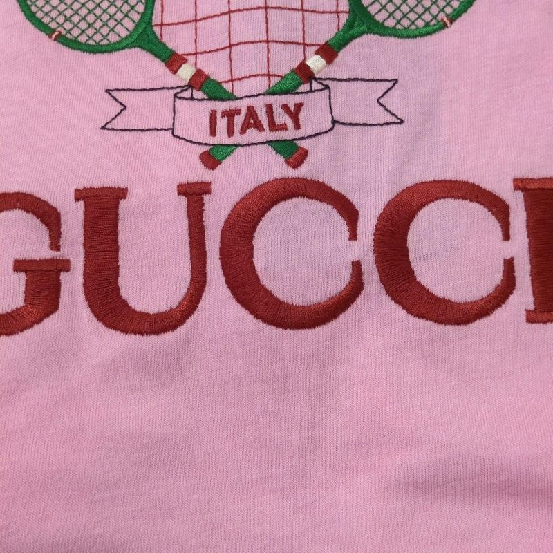 Gucci Short Sleeve T-Shirt Size L Women's - 580762-Xjbhp Pink Crew Neck