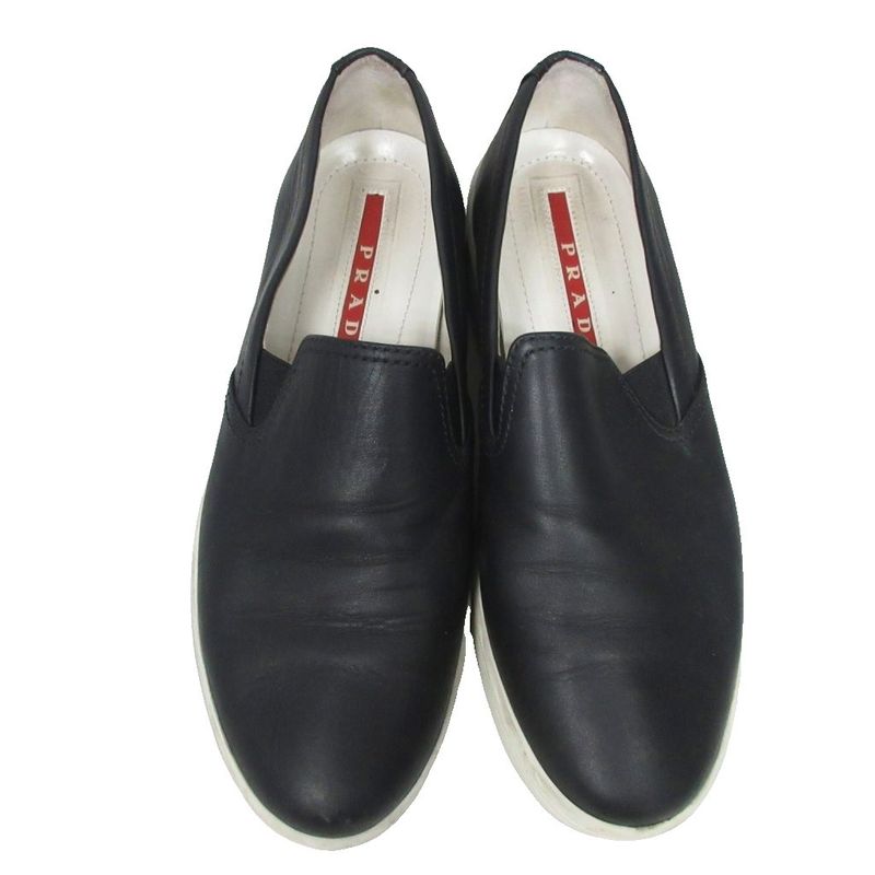 Prada Sports Prada Sport Leather Slip-On Shoes Sneakers Low Cut 37 Black Aa