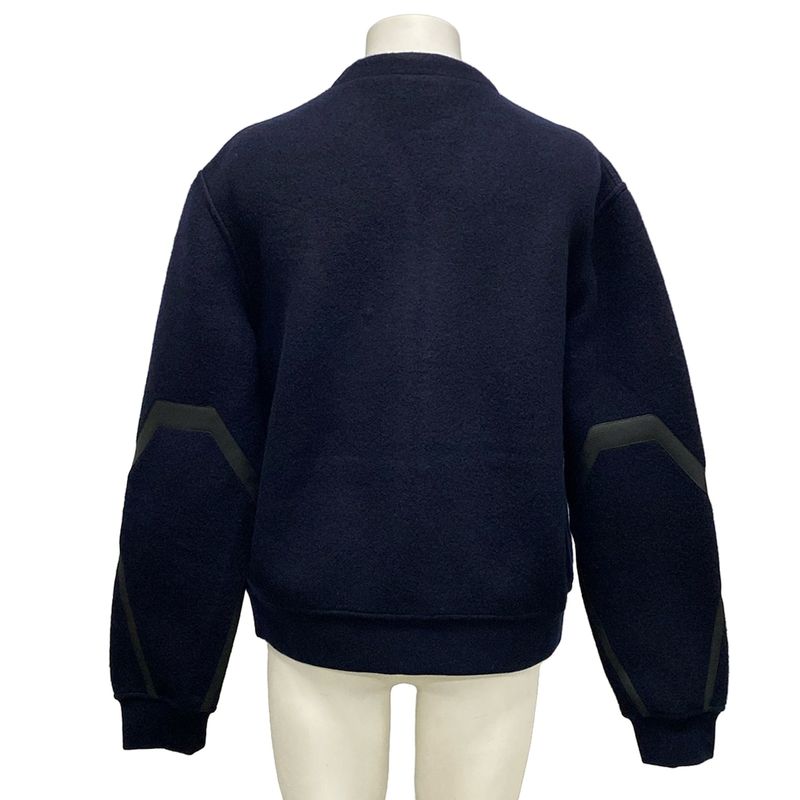 Hermes Blouson Size M Men's - H467720ha Dark Navy Long Sleeve Cashmere Blend