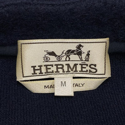 Hermes Blouson Size M Men's - H467720ha Dark Navy Long Sleeve Cashmere Blend