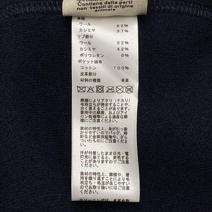 Hermes Blouson Size M Men's - H467720ha Dark Navy Long Sleeve Cashmere Blend