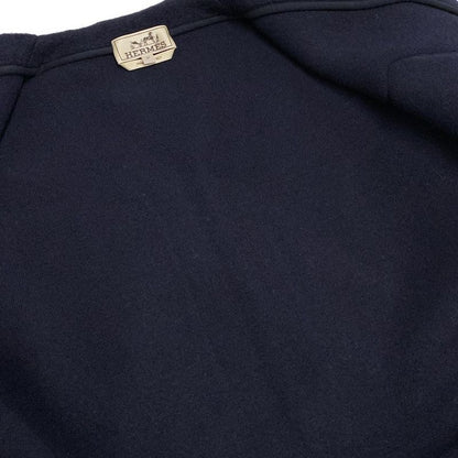 Hermes Blouson Size M Men's - H467720ha Dark Navy Long Sleeve Cashmere Blend