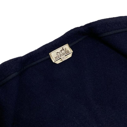 Hermes Blouson Size M Men's - H467720ha Dark Navy Long Sleeve Cashmere Blend