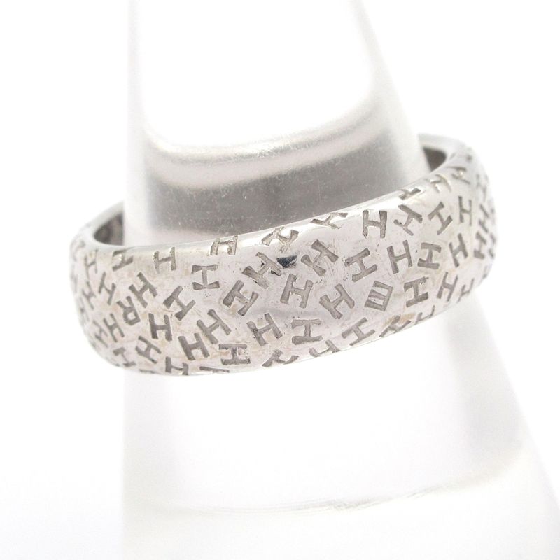Hermes Ring 57 Toubu 18k White Gold Total Weight: 9.2g