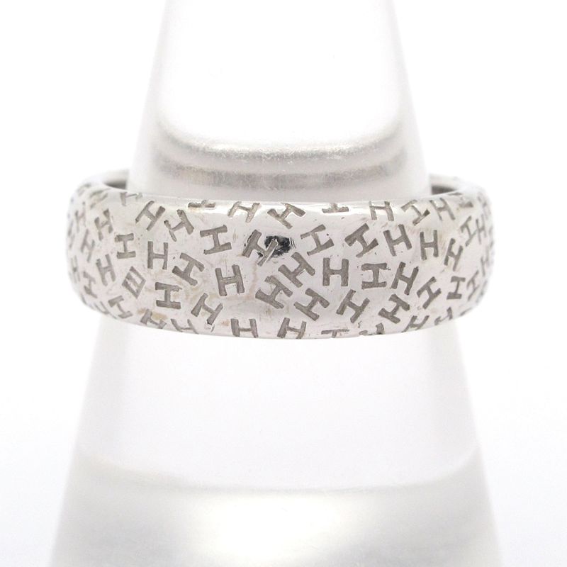 Hermes Ring 57 Toubu 18k White Gold Total Weight: 9.2g
