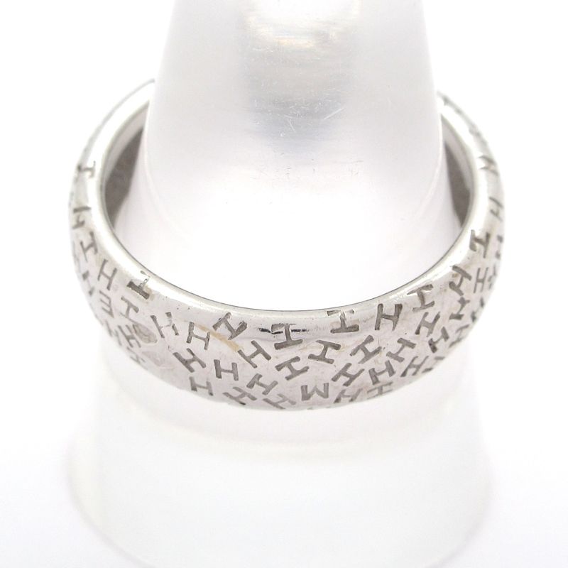 Hermes Ring 57 Toubu 18k White Gold Total Weight: 9.2g