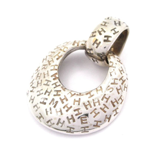 Hermes Pendant Top Toubu 18k White Gold Total Weight: 6.5g