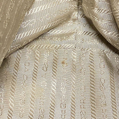 Prada Tote Bag Logo Jacquard Beige X Red Leather Tag Leather