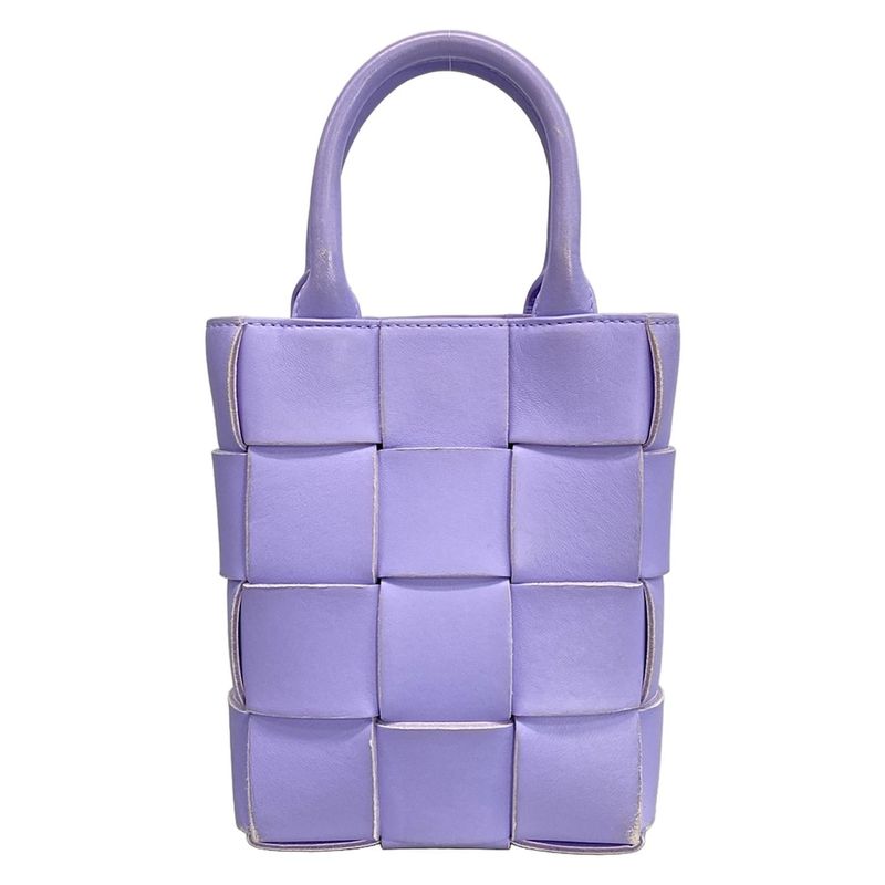 Bottega Veneta Tote Bag Cassette Purple Leather
