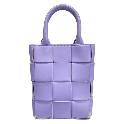 Bottega Veneta Tote Bag Cassette Purple Leather
