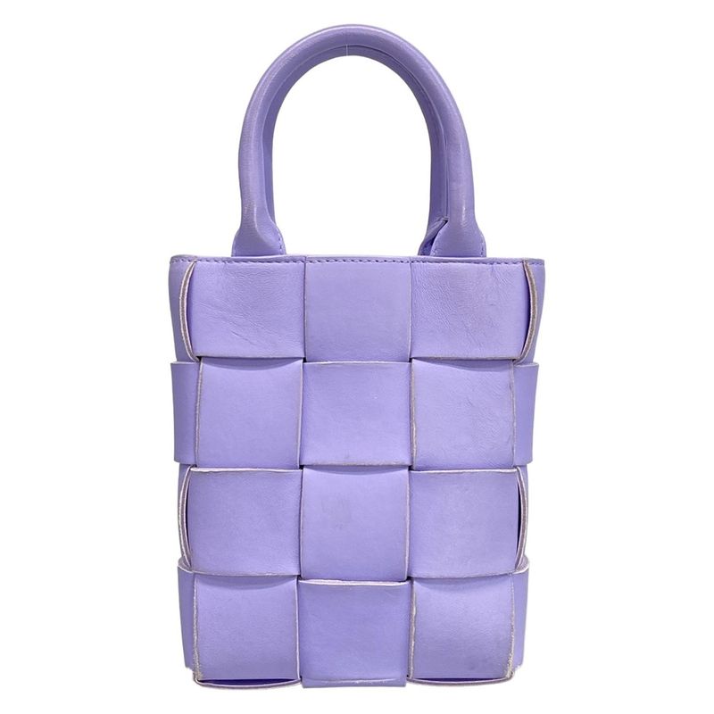Bottega Veneta Tote Bag Cassette Purple Leather