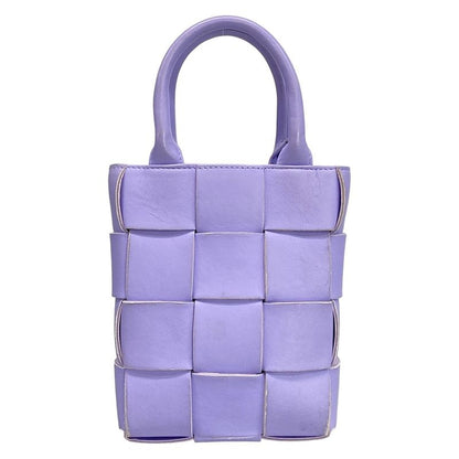 Bottega Veneta Tote Bag Cassette Purple Leather