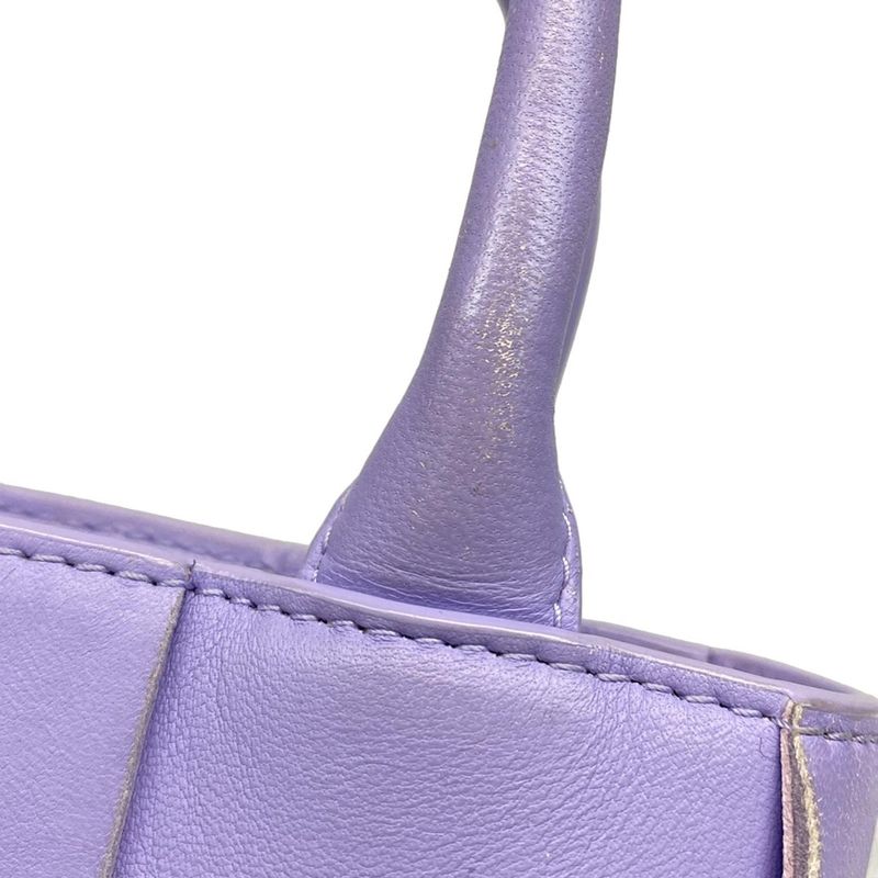 Bottega Veneta Tote Bag Cassette Purple Leather