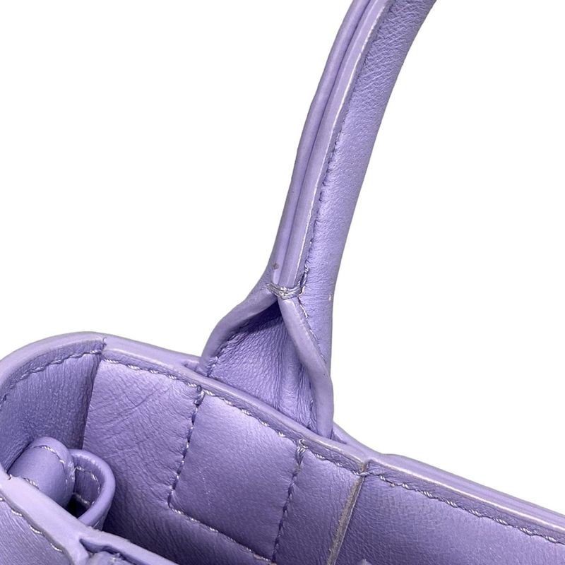 Bottega Veneta Tote Bag Cassette Purple Leather