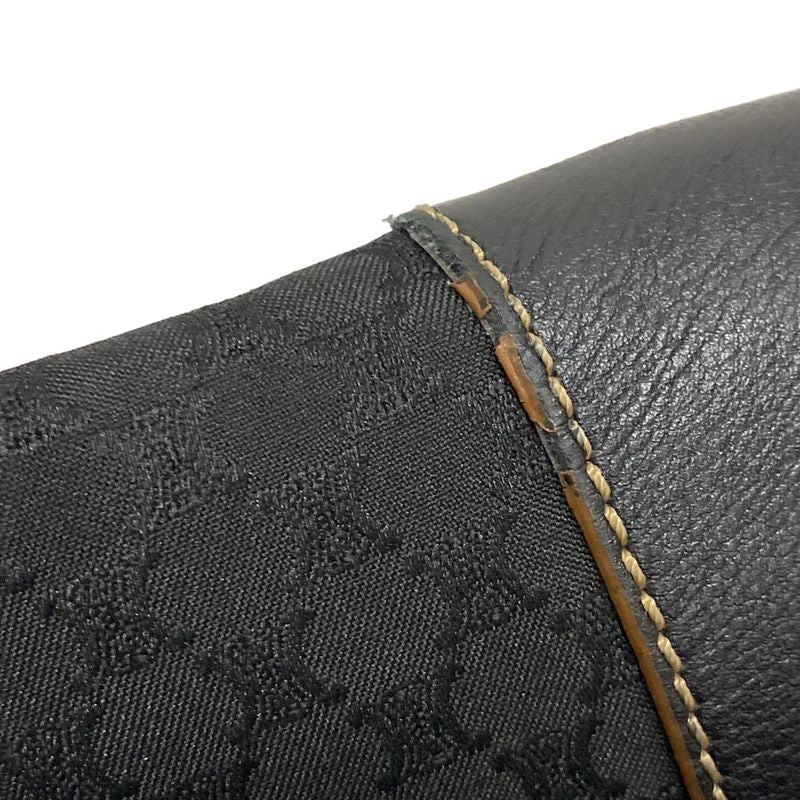 Celine Boston Bag Macadam Pattern Black Leather