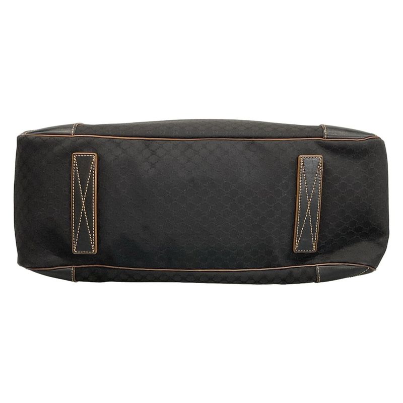 Celine Boston Bag Macadam Pattern Black Leather