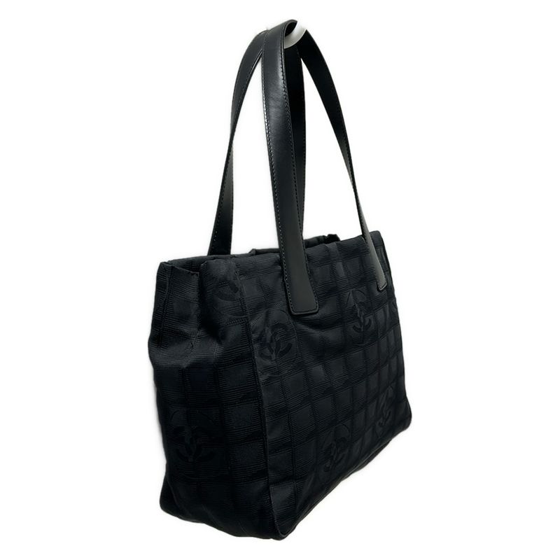 Chanel Tote Bag New Travel Line Tote PM Black Leather