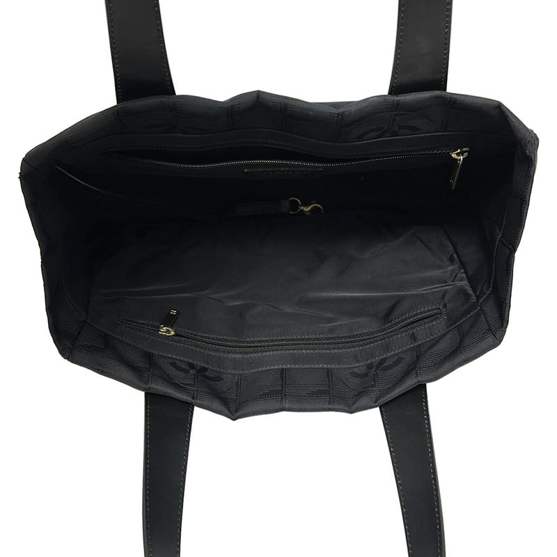 Chanel Tote Bag New Travel Line Tote PM Black Leather